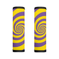 Purple And Yellow Spiral Illusion Print Handle Covers