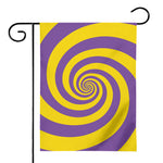 Purple And Yellow Spiral Illusion Print House Flag