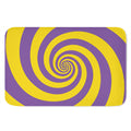 Purple And Yellow Spiral Illusion Print Indoor Door Mat