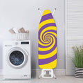 Purple And Yellow Spiral Illusion Print Ironing Board Cover