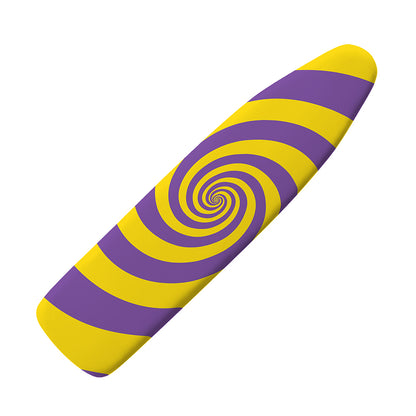 Purple And Yellow Spiral Illusion Print Ironing Board Cover