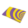 Purple And Yellow Spiral Illusion Print Pet Cooling Mat Cover