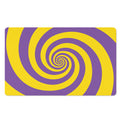 Purple And Yellow Spiral Illusion Print Polyester Doormat