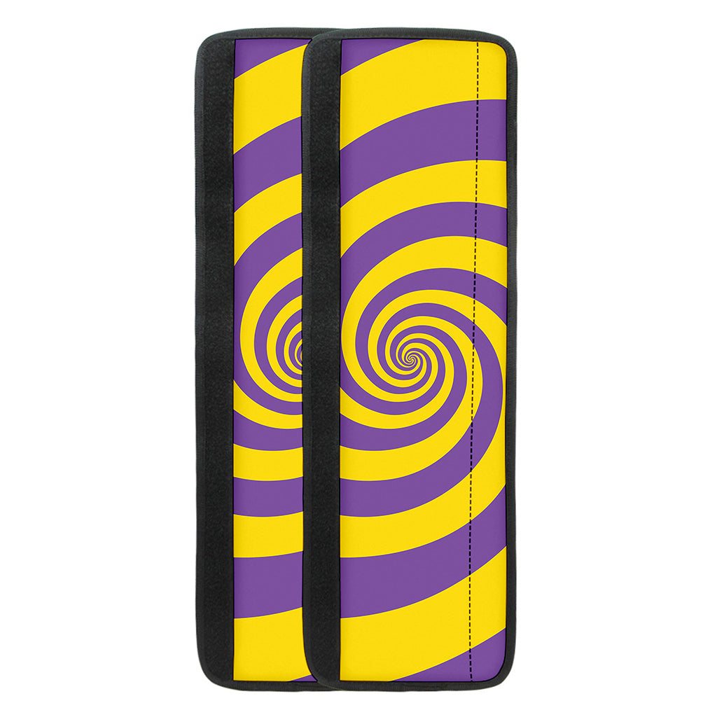 Purple And Yellow Spiral Illusion Print Refrigerator Handle Covers