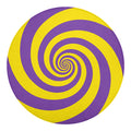 Purple And Yellow Spiral Illusion Print Round Blanket