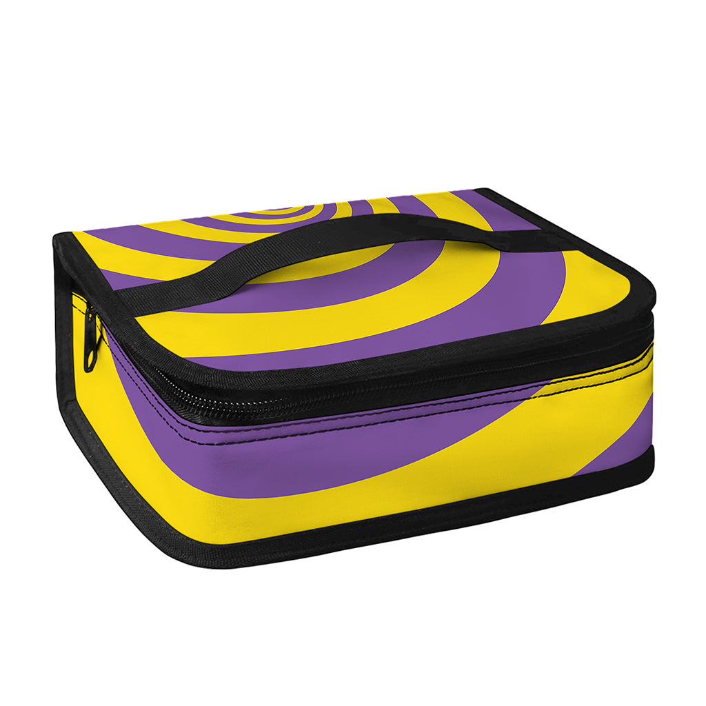 Purple And Yellow Spiral Illusion Print Small Lunch Bag