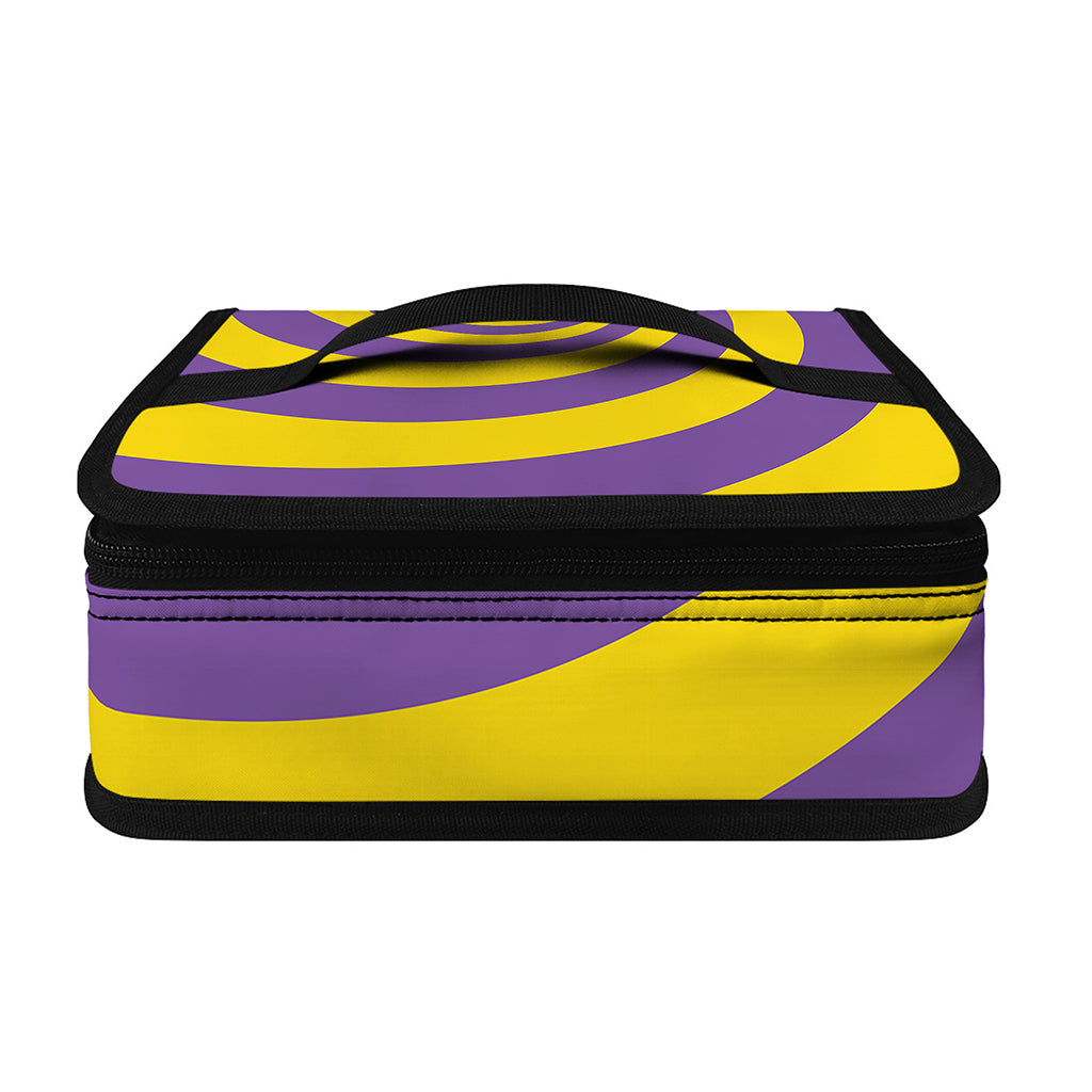 Purple And Yellow Spiral Illusion Print Small Lunch Bag