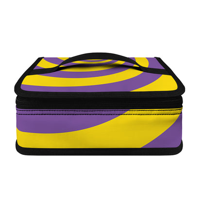 Purple And Yellow Spiral Illusion Print Small Lunch Bag