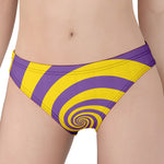 Purple And Yellow Spiral Illusion Print Women's Panties