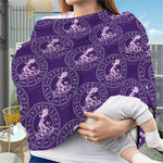 Purple Aquarius Zodiac Pattern Print Baby Seat Cover