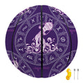 Purple Aquarius Zodiac Pattern Print Basketball
