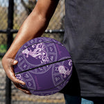Purple Aquarius Zodiac Pattern Print Basketball
