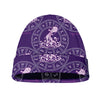 Purple Aquarius Zodiac Pattern Print Beanie