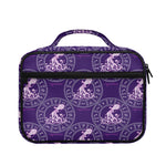 Purple Aquarius Zodiac Pattern Print Briefcase Bible Bag