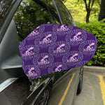 Purple Aquarius Zodiac Pattern Print Car Side Mirror Covers