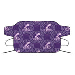 Purple Aquarius Zodiac Pattern Print Car Windshield Snow Cover