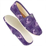 Purple Aquarius Zodiac Pattern Print Casual Shoes