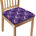 Purple Aquarius Zodiac Pattern Print Chair Cushion Cover