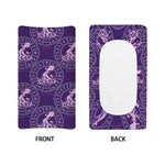 Purple Aquarius Zodiac Pattern Print Changing Pad Cover