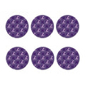 Purple Aquarius Zodiac Pattern Print Coaster Set