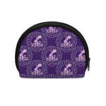 Purple Aquarius Zodiac Pattern Print Coin Purse