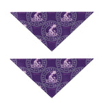 Purple Aquarius Zodiac Pattern Print Dog Bandana