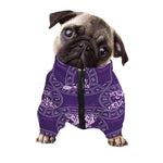 Purple Aquarius Zodiac Pattern Print Dog Zip Up Jacket