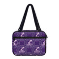 Purple Aquarius Zodiac Pattern Print Double Strap Bible Bag
