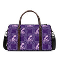 Purple Aquarius Zodiac Pattern Print Duffel Bag