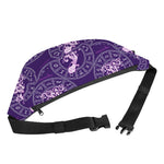 Purple Aquarius Zodiac Pattern Print Fanny Pack