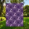 Purple Aquarius Zodiac Pattern Print Garden Flag