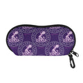 Purple Aquarius Zodiac Pattern Print Glasses Case
