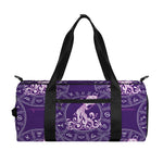 Purple Aquarius Zodiac Pattern Print Gym Bag
