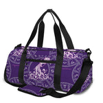 Purple Aquarius Zodiac Pattern Print Gym Bag