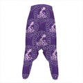 Purple Aquarius Zodiac Pattern Print Hammer Pants