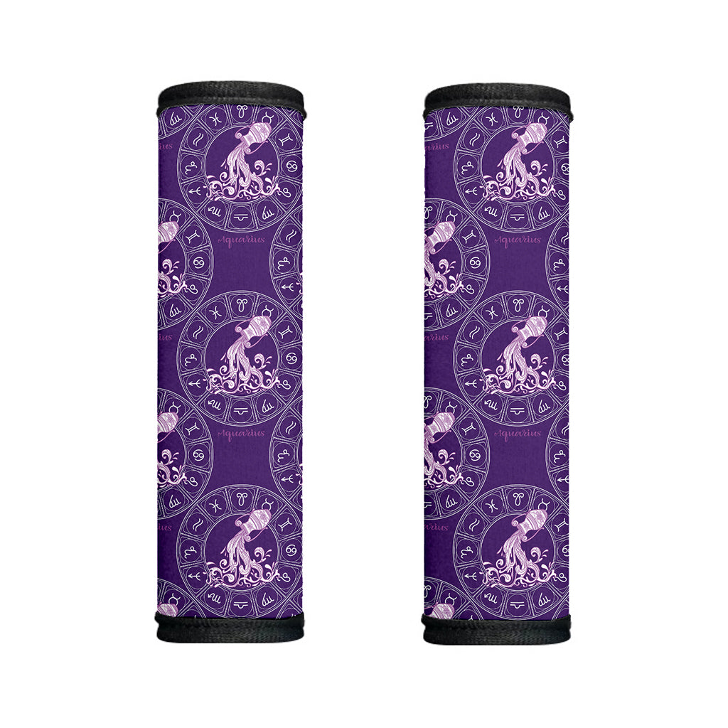 Purple Aquarius Zodiac Pattern Print Handle Covers