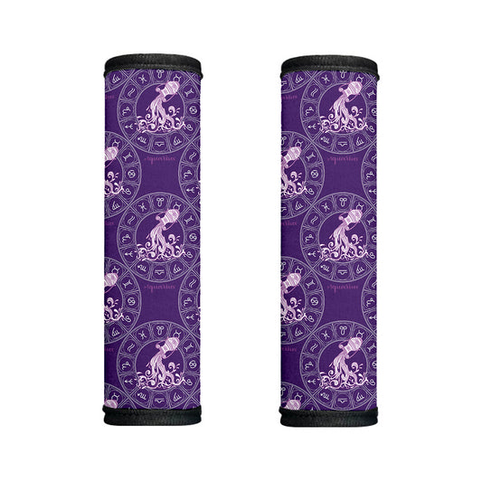 Purple Aquarius Zodiac Pattern Print Handle Covers