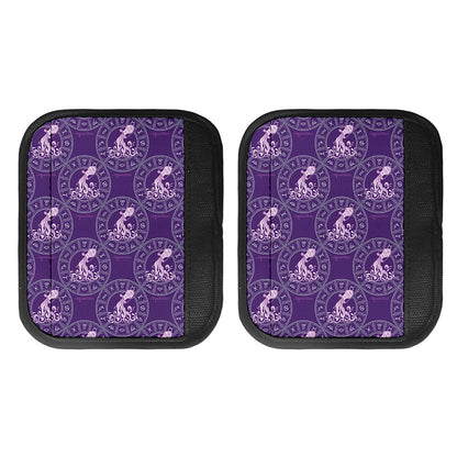 Purple Aquarius Zodiac Pattern Print Handle Covers