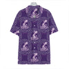 Purple Aquarius Zodiac Pattern Print Hawaiian Shirt