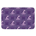Purple Aquarius Zodiac Pattern Print Indoor Door Mat
