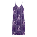 Purple Aquarius Zodiac Pattern Print Jersey Midi Cami Dress