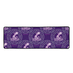 Purple Aquarius Zodiac Pattern Print Long Kitchen Mat