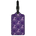 Purple Aquarius Zodiac Pattern Print Luggage Tag
