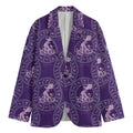 Purple Aquarius Zodiac Pattern Print Men's Blazer