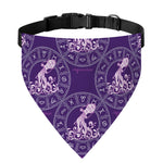 Purple Aquarius Zodiac Pattern Print Over The Collar Dog Bandana