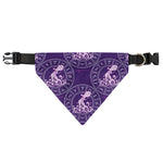 Purple Aquarius Zodiac Pattern Print Over The Collar Dog Bandana