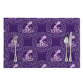 Purple Aquarius Zodiac Pattern Print Placemat