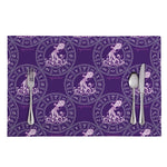 Purple Aquarius Zodiac Pattern Print Placemat