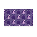 Purple Aquarius Zodiac Pattern Print Polyester Flag