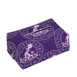Purple Aquarius Zodiac Pattern Print Rectangle Tissue Box Cover